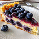 Lazy Daughter in Law Cake with blueberries and crumb topping
