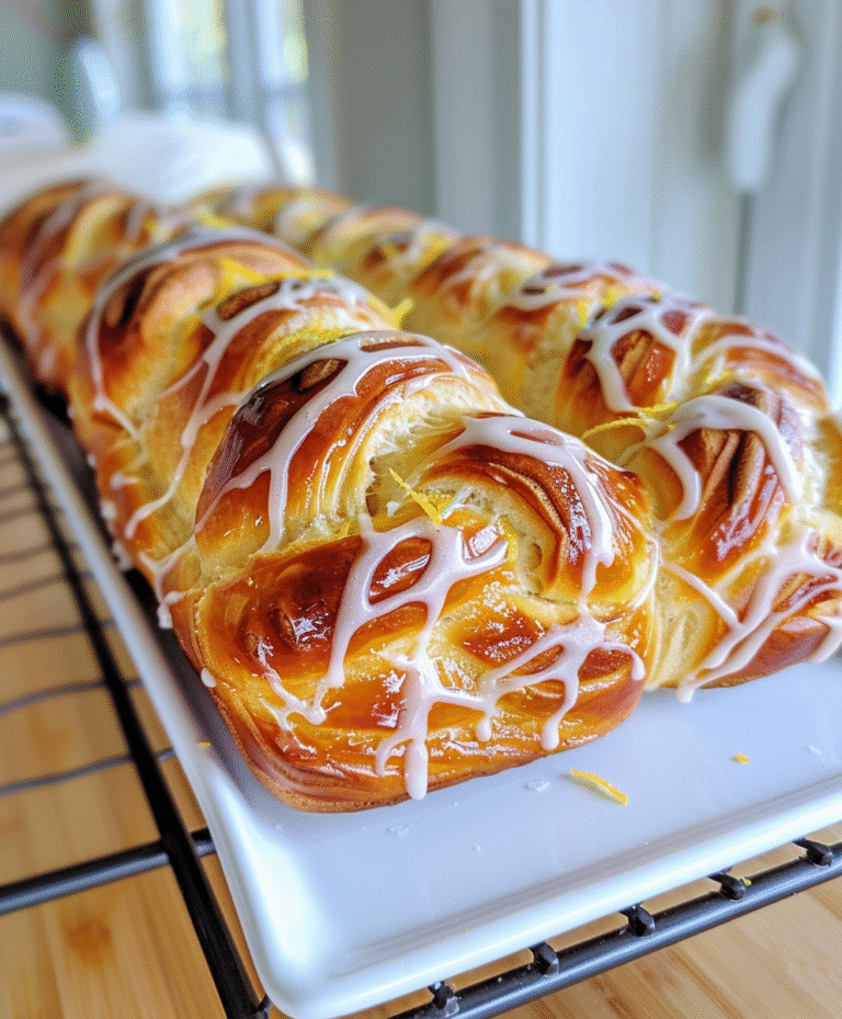 Lemon Zest Babka with a luscious lemon glaze