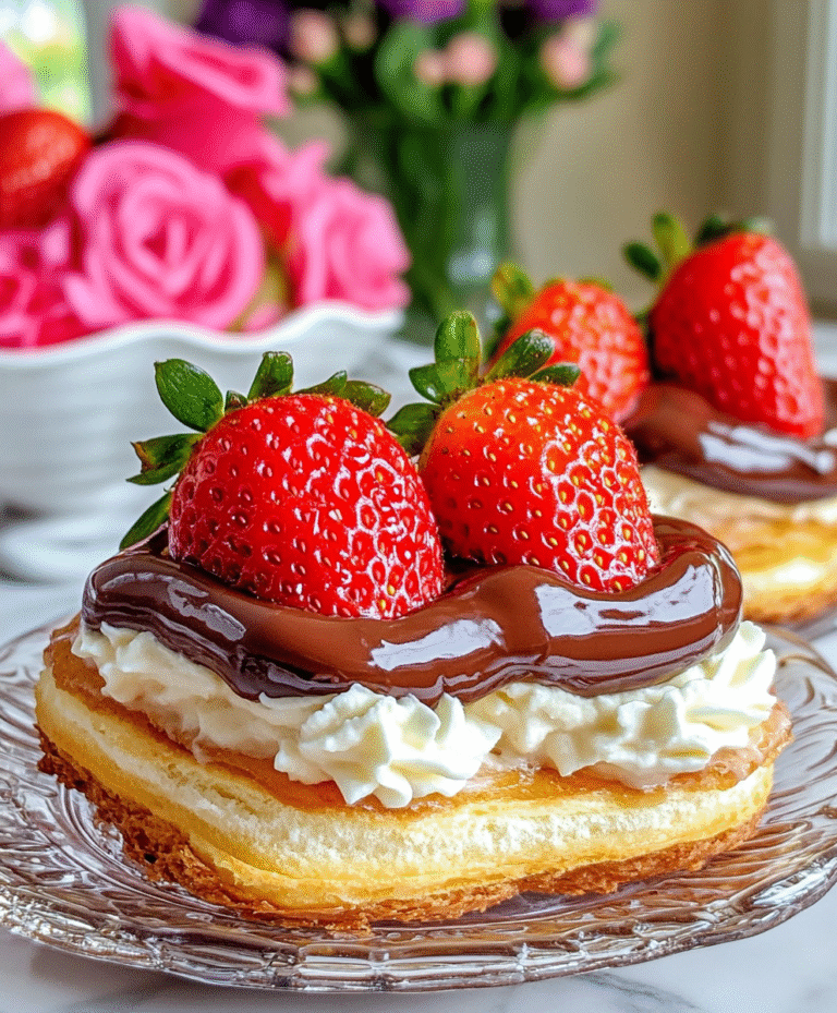 homemade No Bake Eclairs with strawberries and white chocolate, featuring a creamy filling and a glossy chocolate glaze, perfect for summe.