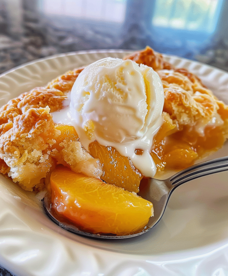 homemade Southern Peach Cobbler